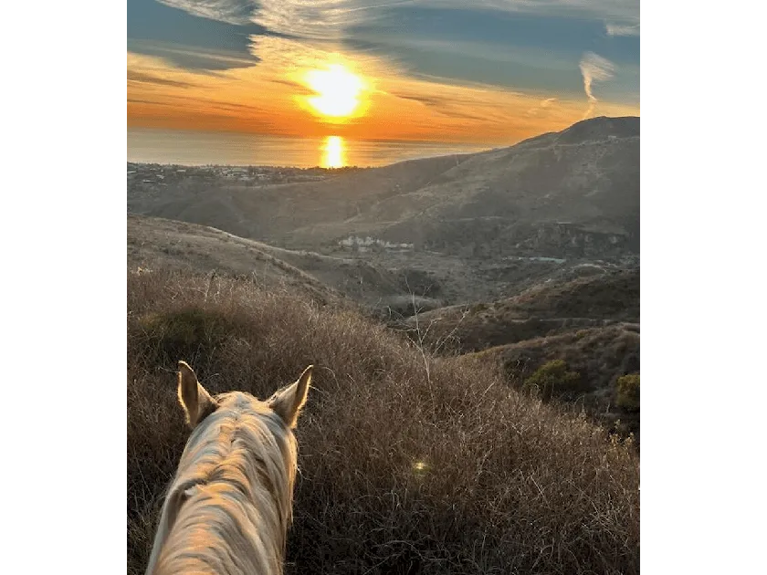 The sunset from the saddle